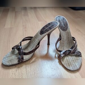 Nine West Brown Strappy Sandals